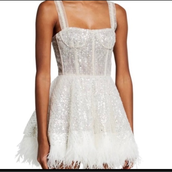 Bronx and Banco Mademoiselle Bridal Mini Dress in White - Picture 6 of 9